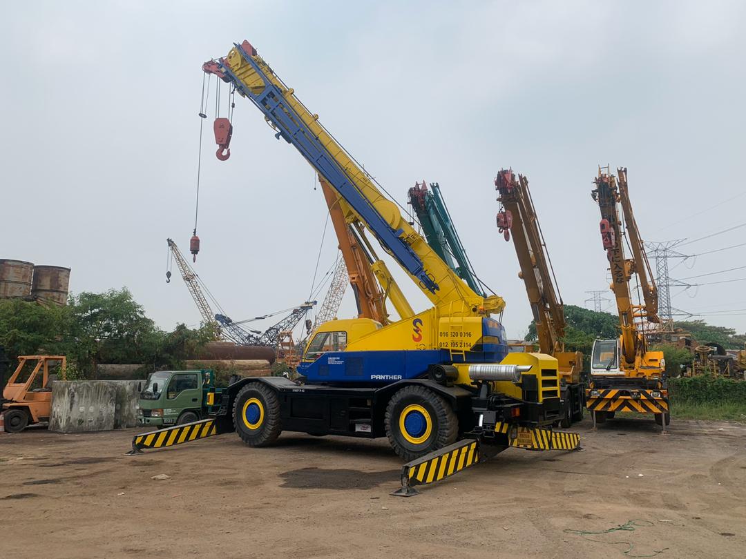 Company yard and cranes